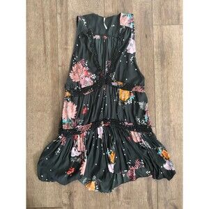 Free People Purple Haze Floral Tiered Tunic Tank Top Small Excellent Condition